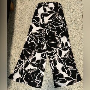 Clara Sun Woo - Black and White Floral Women's Pants